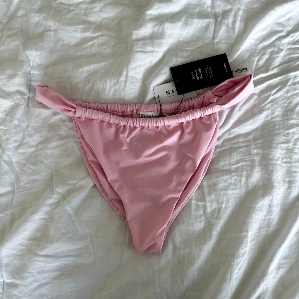 NWT NA-KD Recycled Front Gathered Bikini Bottom